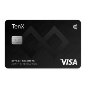 TenX debitcard(ビットコイン払いのVISAデビットカード)：ブラック
